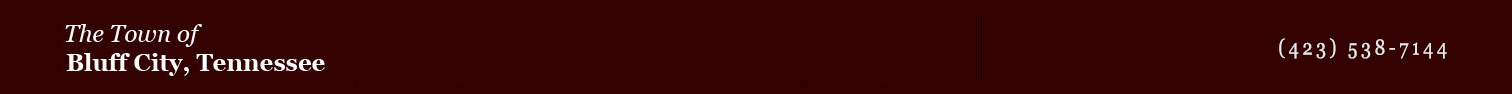 Town of Bluff City Header